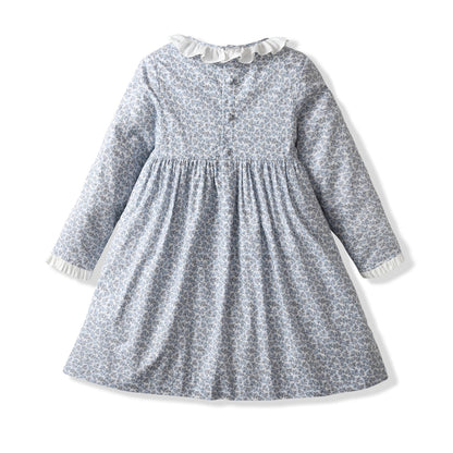 Timeless Floral Hand-Smocked Dress,Pink/Blue,12M to 8T