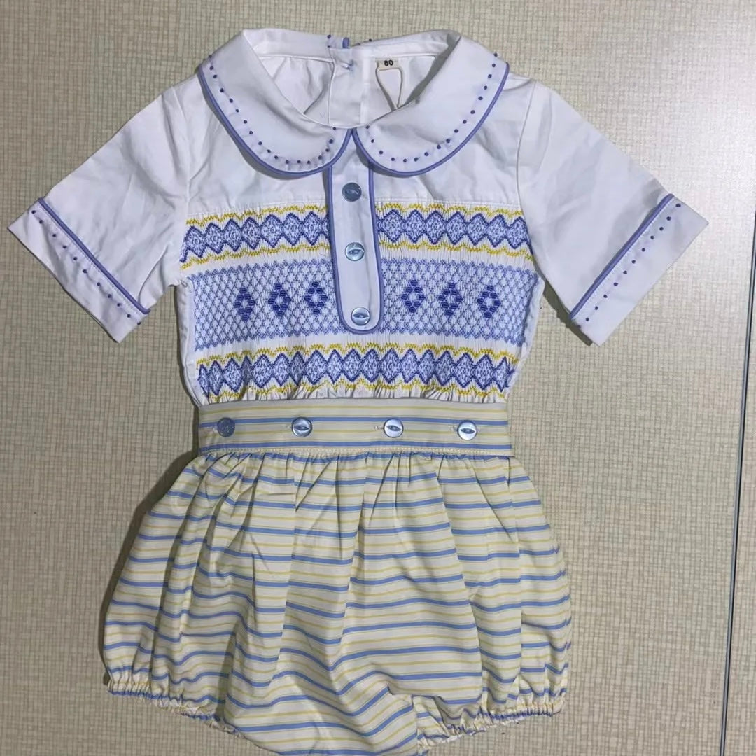 Hand smocked sibling set,12M to 10T