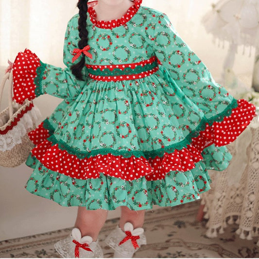 Merry Moments Christmas Ruffle Dress, 2T-7T