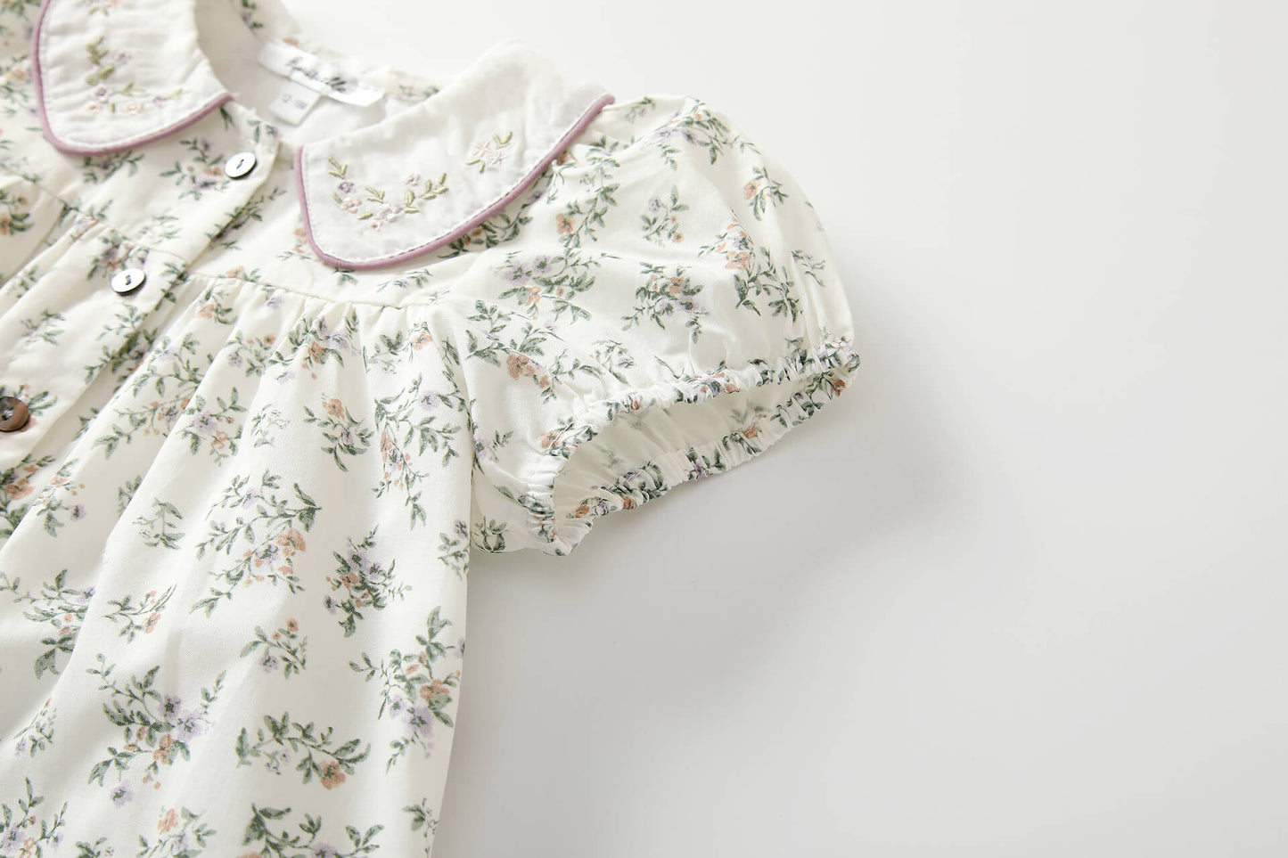 Vintage Floral With Embroidered Collar,12M to 8T.