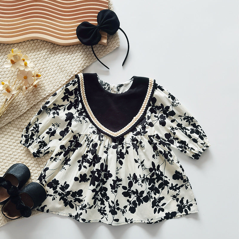 Black & White Printed Dress & Romper,6M to 5T.