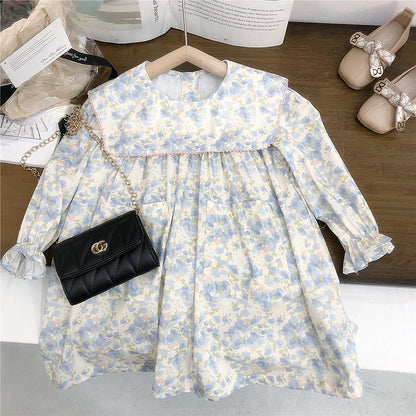 Pastel Dreams Floral Cotton Dress,2T to 7T.