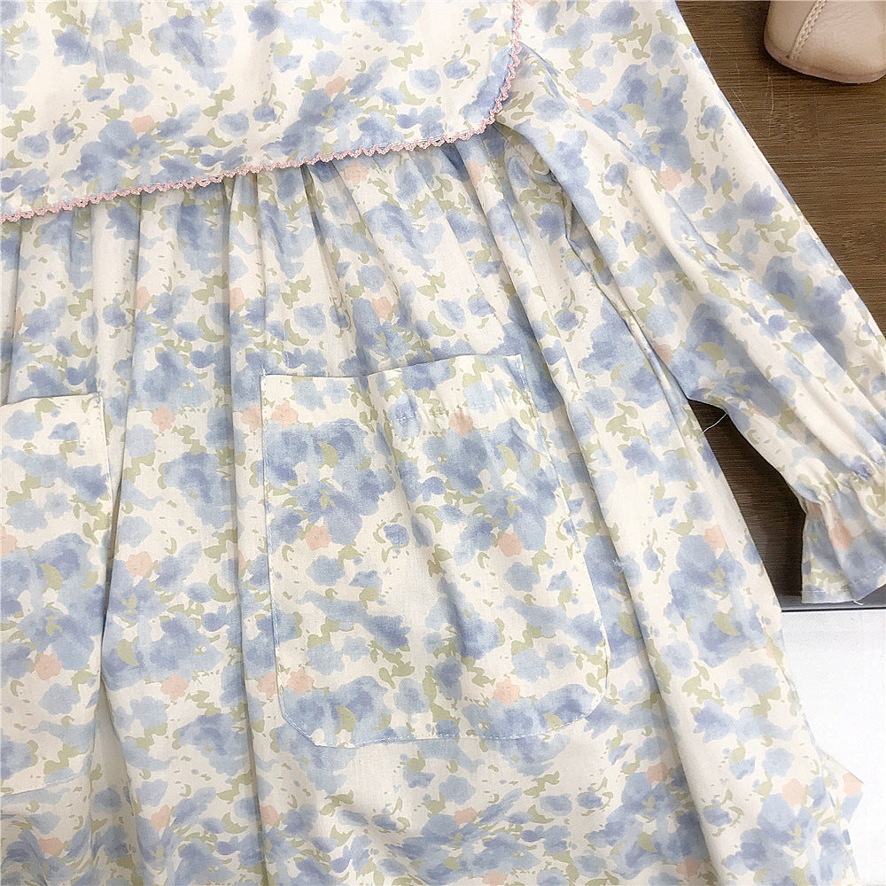 Pastel Dreams Floral Cotton Dress,2T to 7T.