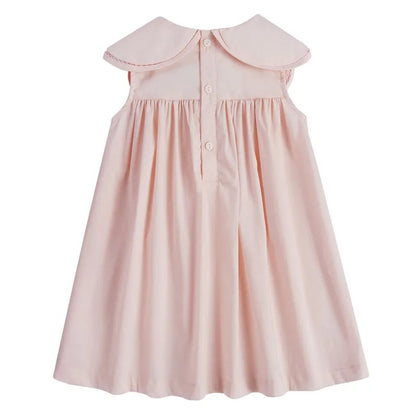 Cute Pink Petal Collar Dress & Romper,6M to 7T.