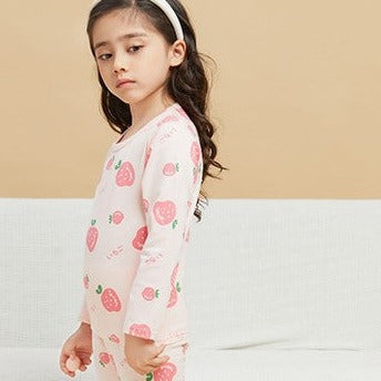 Cute Fruits Printed Kids PJs,2T to 8T.