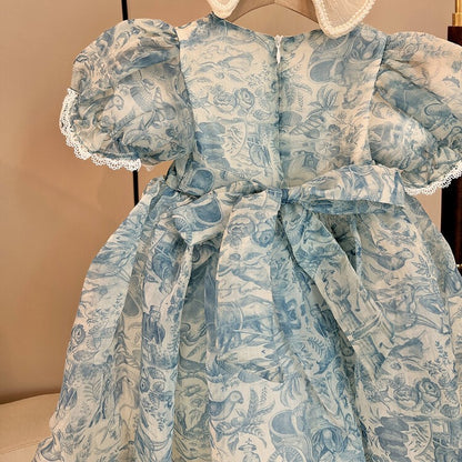 Toile Print Lolita Dress,2T to 8T.