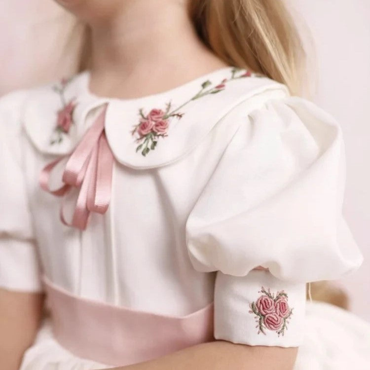 Stunning Princess Hand Embroidered Dress,12M to 12T.