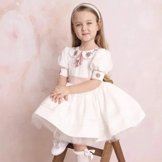 Stunning Princess Hand Embroidered Dress,12M to 12T.