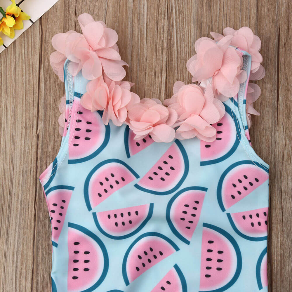 Cute Melon Print Swimwear, 6M to 3T.